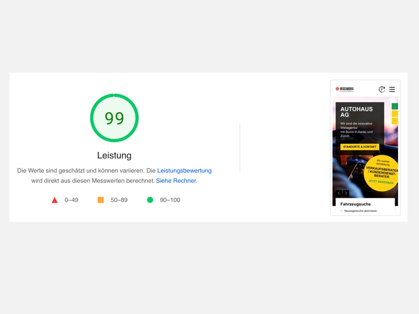 PageSpeed mit WordPress